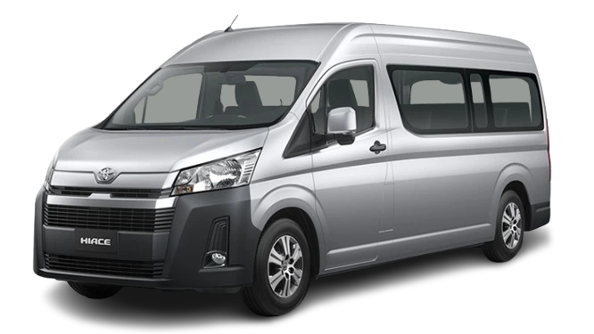 Toyota Hiace 11-seater for Umrah transport across Saudi Arabia